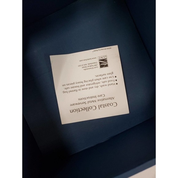 Coastal Collection Sterling Bowl Silver Stainless Steel Rose Pattern Serveware - Picture 14 of 14